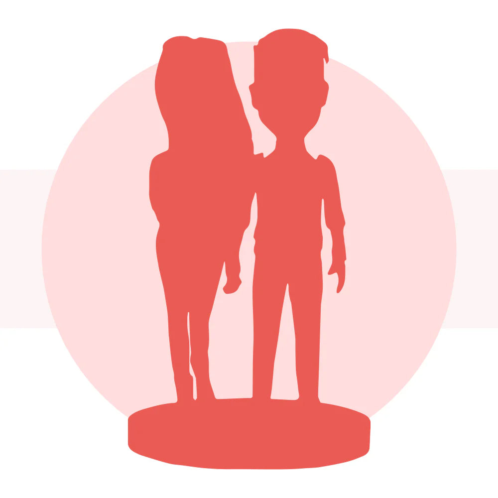 Vollständig anpassbare 2-Personen-Bobblehead