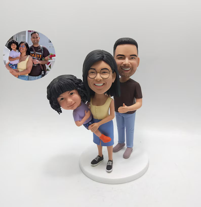 Vollständig anpassbare 3-Personen-Bobblehead