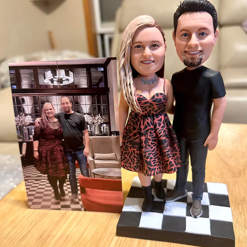 Vollständig anpassbare 2-Personen-Bobblehead