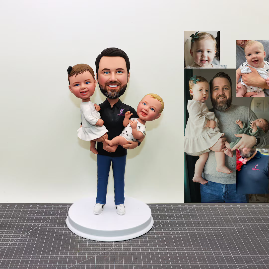 Vollständig anpassbare 3-Personen-Bobblehead