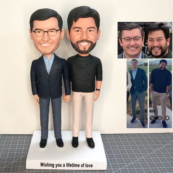 Vollständig anpassbare 2-Personen-Bobblehead