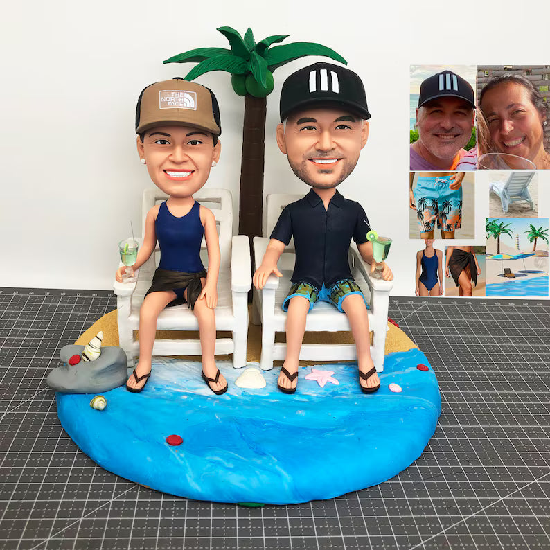 Vollständig anpassbare 2-Personen-Bobblehead